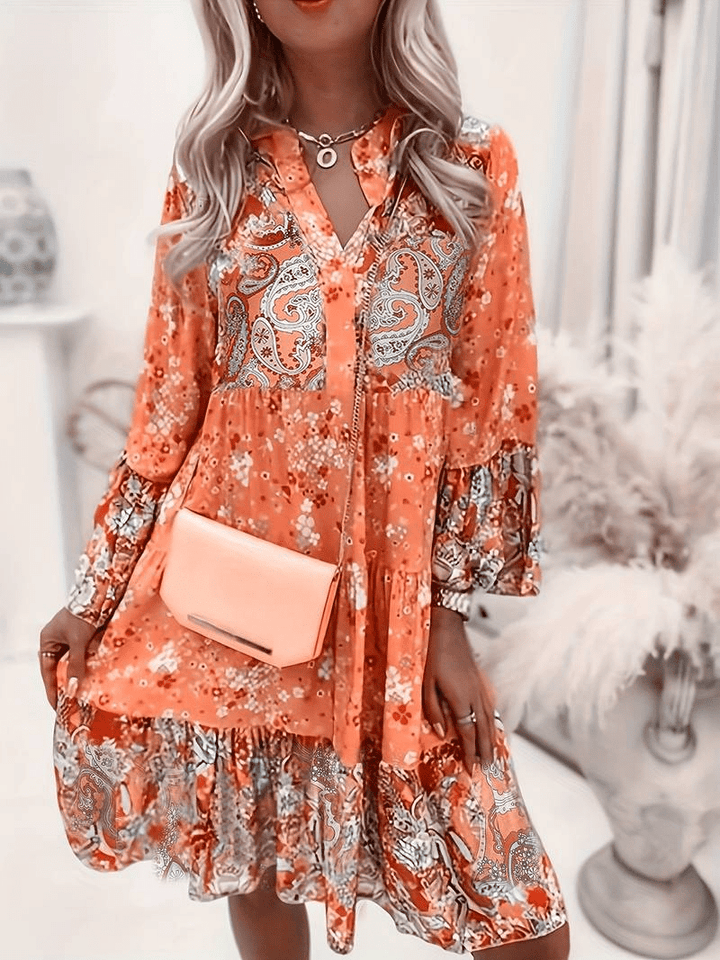 Ara - Waist Enhancing Floral Sculpt Dress