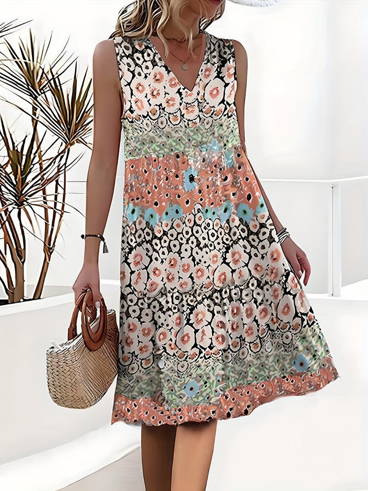 Yula  - Flattering Flower Dress